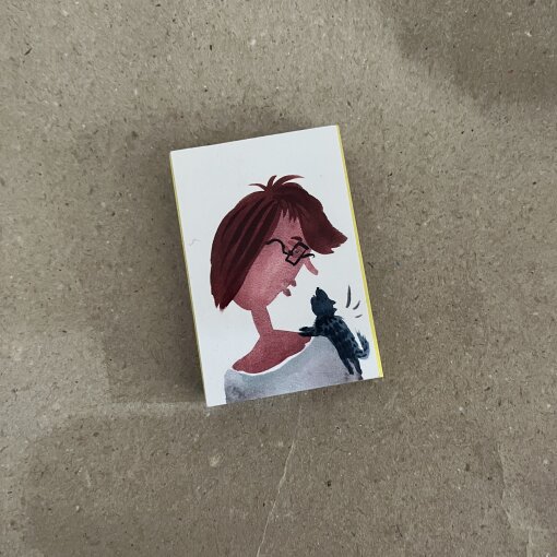 zápalky Žena s kočkou